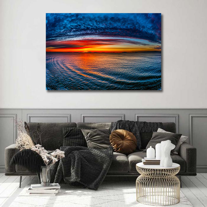 Pine Stretched  Framed 1 Panel - Sunset