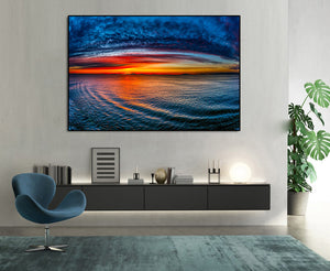 Pine Stretched  Framed 1 Panel - Sunset