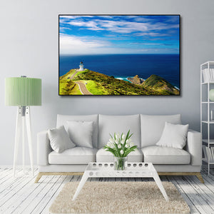 Pine Stretched  Framed 1 Panel - Cape Reinga Lighthouse, New Zealand