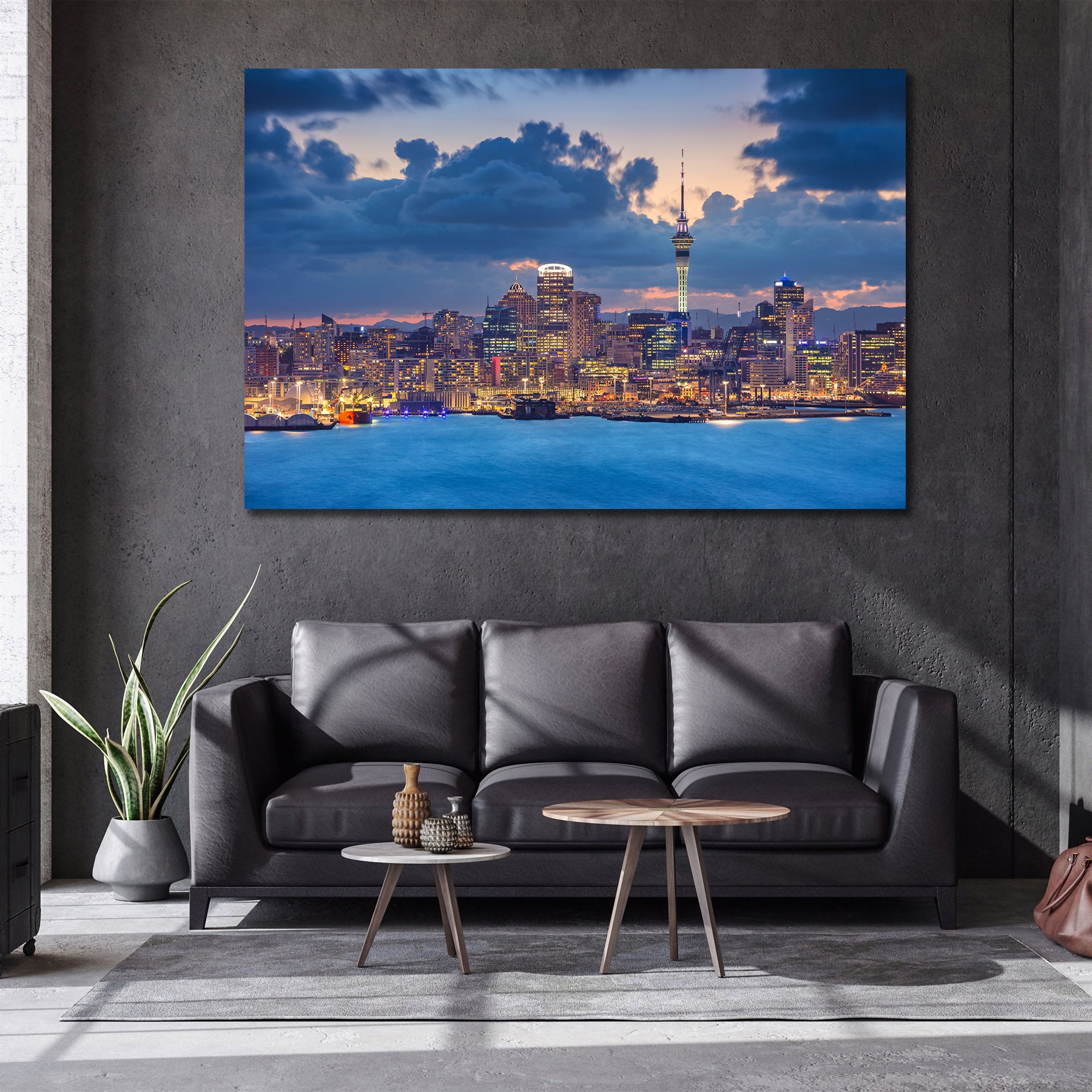 Pine Stretched  Framed 1 Panel - Auckland City, New Zealand