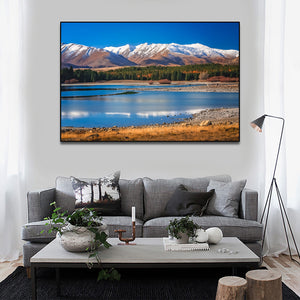 Pine Stretched  Framed 1 Panel - Lake Tekapo