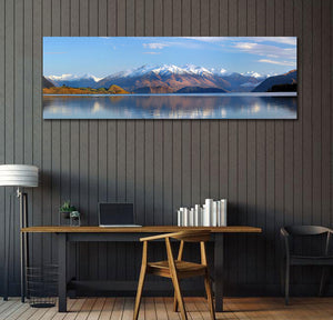 Pine Stretched  Framed 1 Panel - Lake Wanaka Panorama