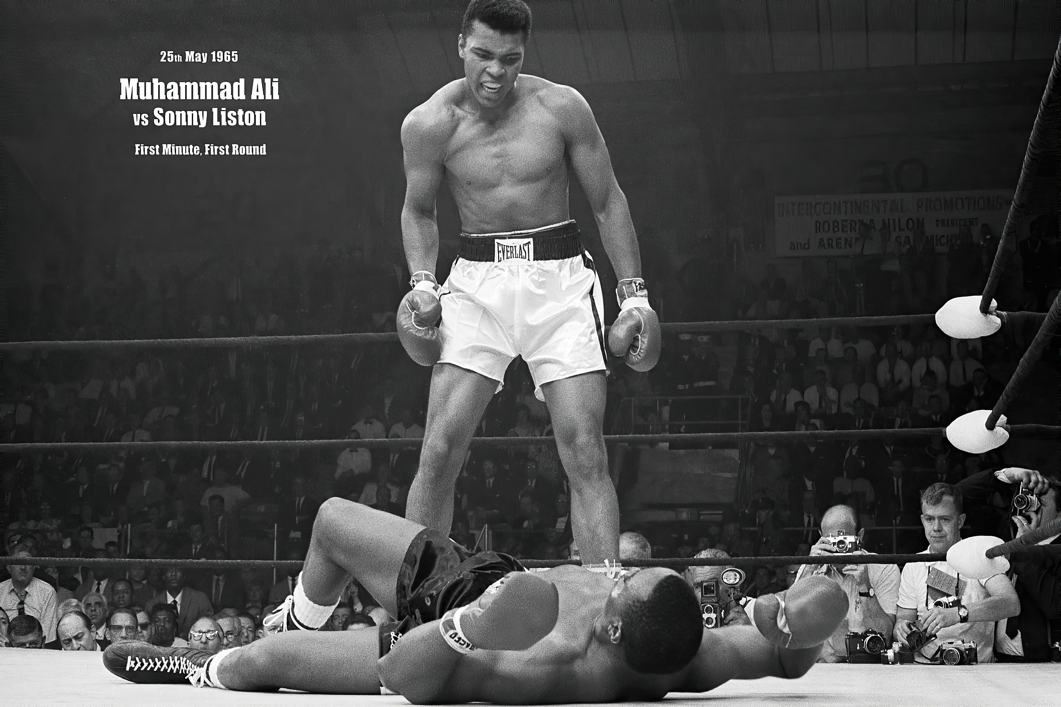 Pine Stretched  Framed 1 Panel - Muhammad Ali