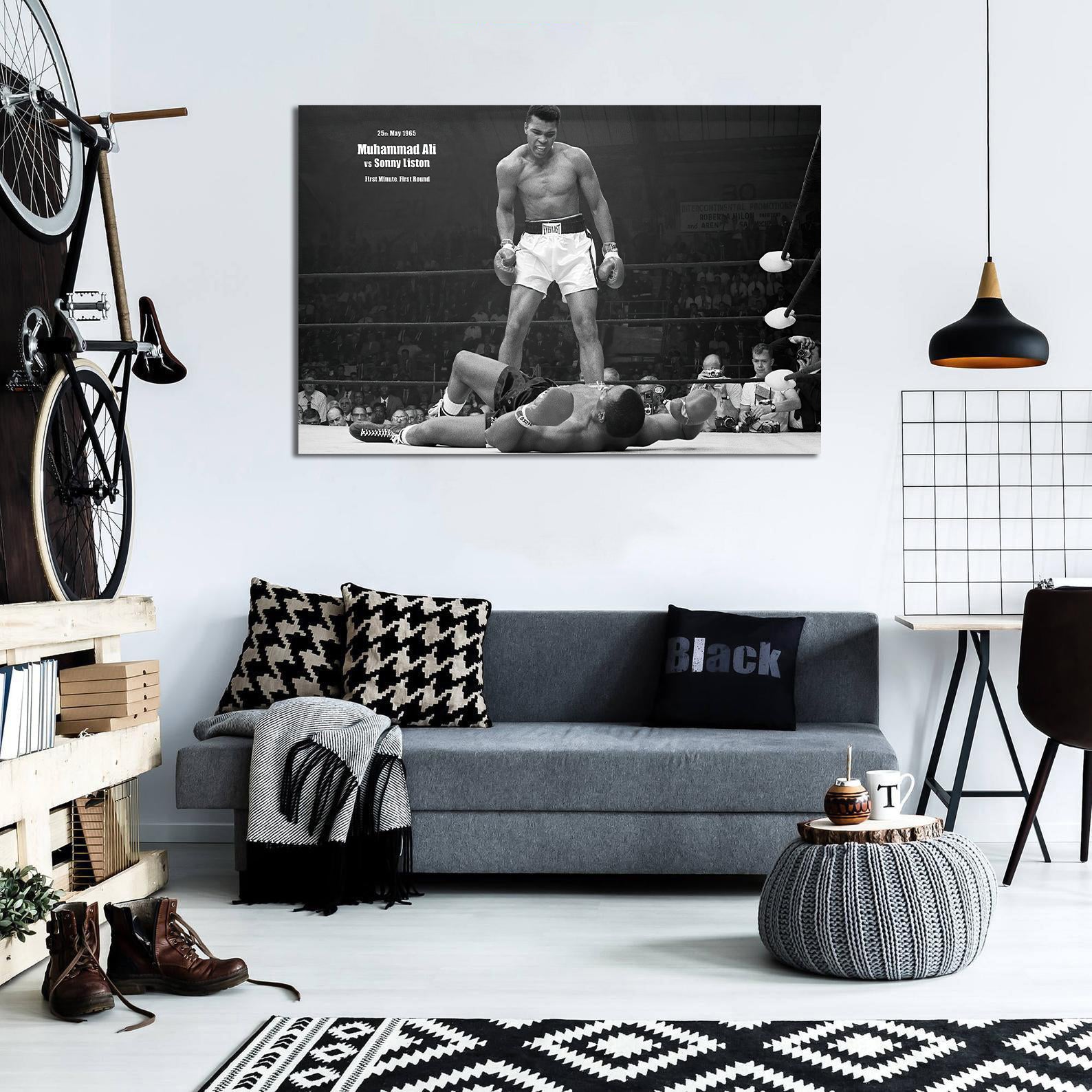 Pine Stretched  Framed 1 Panel - Muhammad Ali