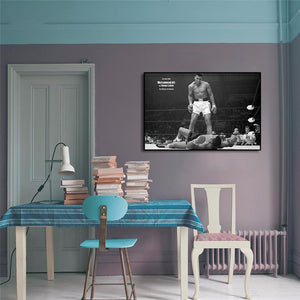 Pine Stretched  Framed 1 Panel - Muhammad Ali