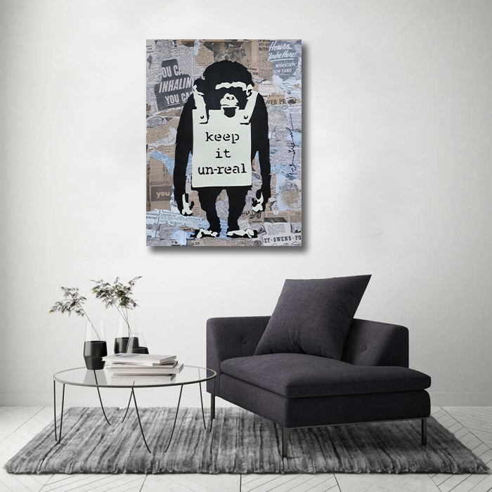 Pine Stretched  Framed 1 Panel - Keep it Un-real