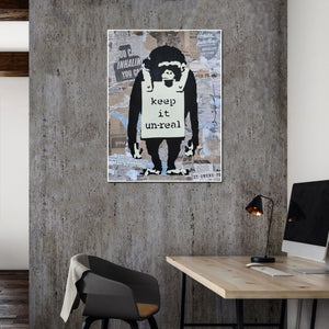 Pine Stretched  Framed 1 Panel - Keep it Un-real