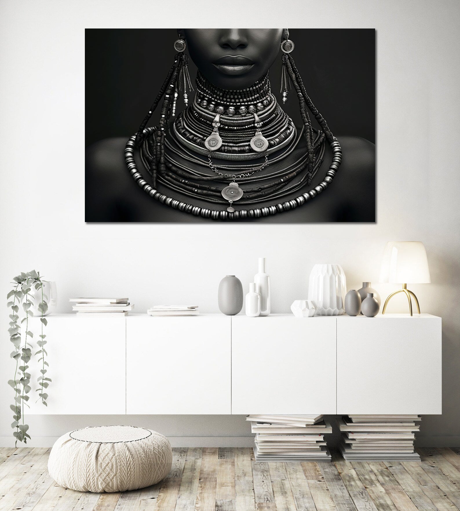 Pine Stretched  Framed 1 Panel - Africa Art