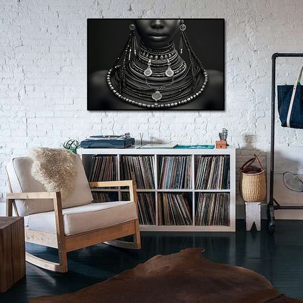 Pine Stretched  Framed 1 Panel - Africa Art