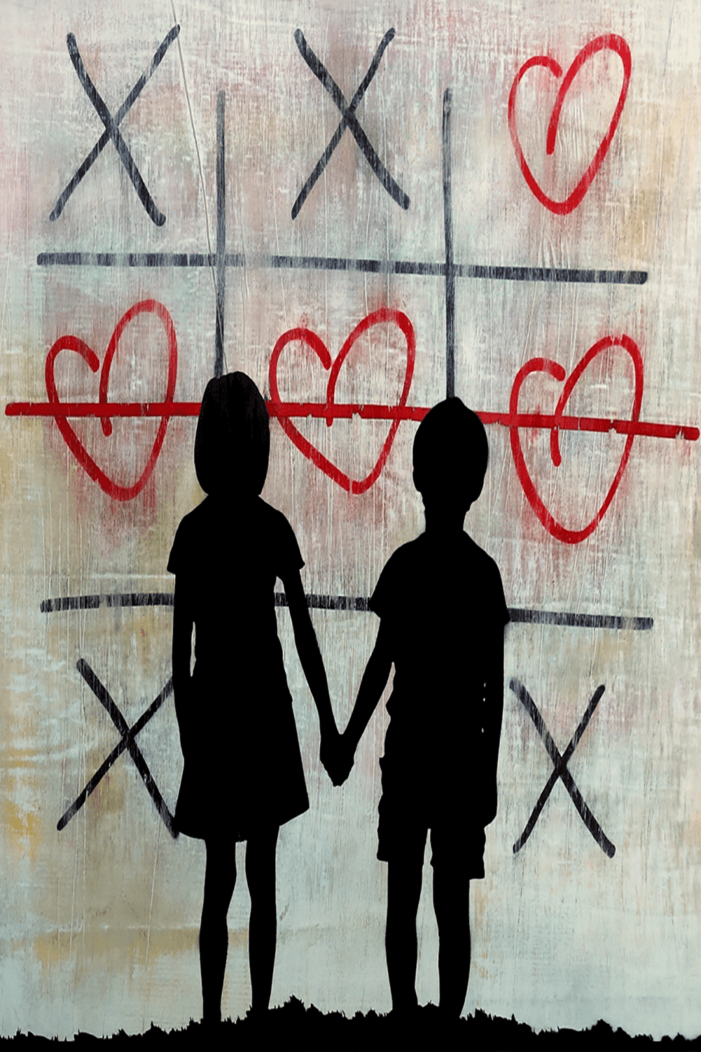 Pine Stretched  Framed 1 Panel - Love Wins