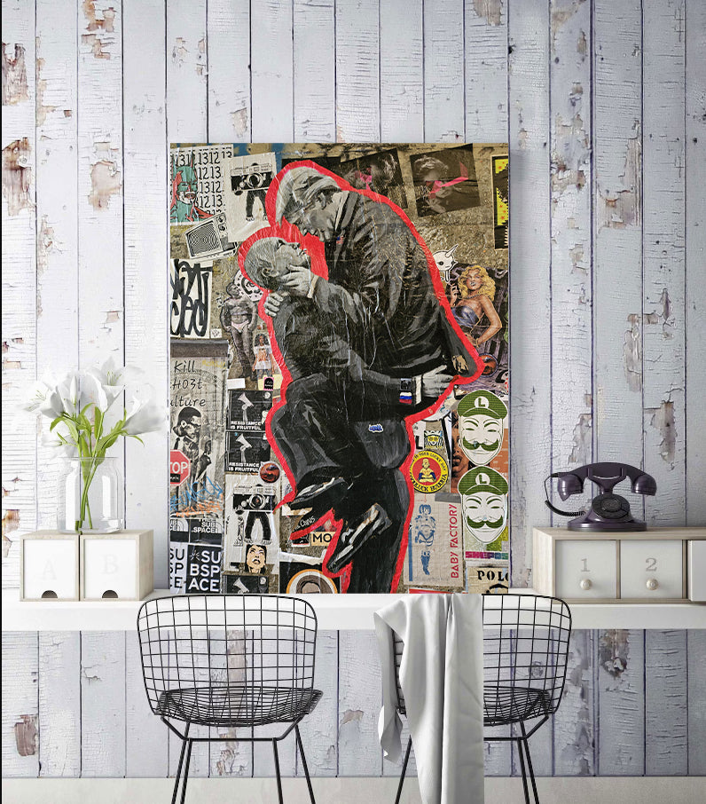 Pine Stretched  Framed 1 Panel - Street art in Seattle Washington