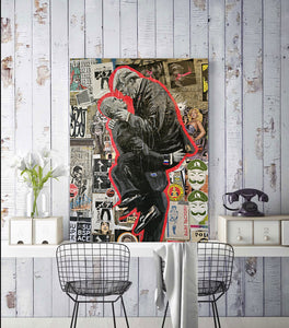 Pine Stretched  Framed 1 Panel - Street art in Seattle Washington