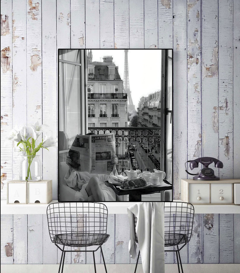 Pine Stretched  Framed 1 Panel - Morning in Paris