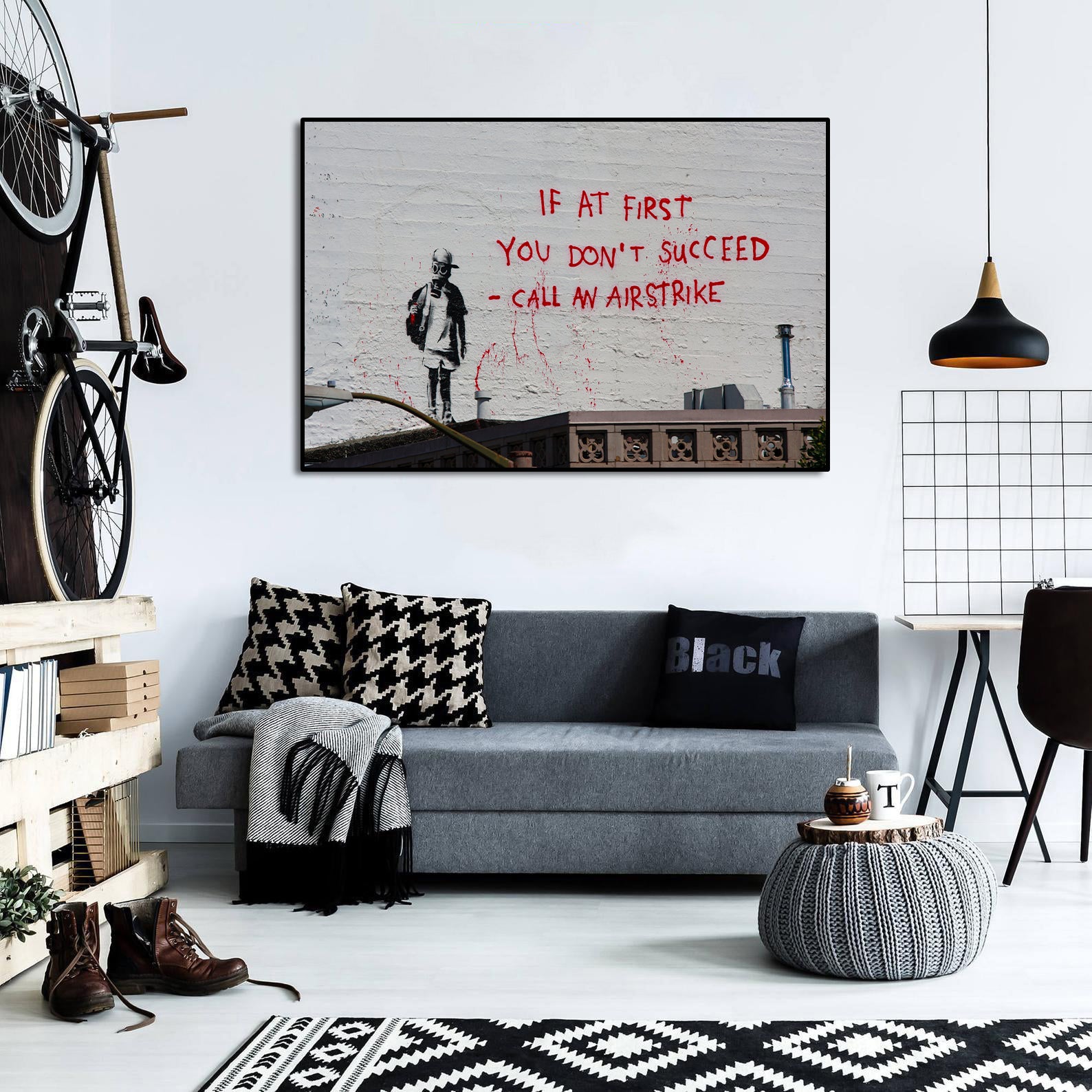 Pine Stretched  Framed 1 Panel - Banksy