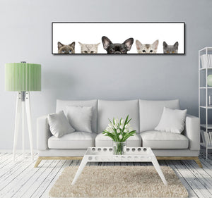 Pine Stretched  Framed 1 Panel - Cute Animals