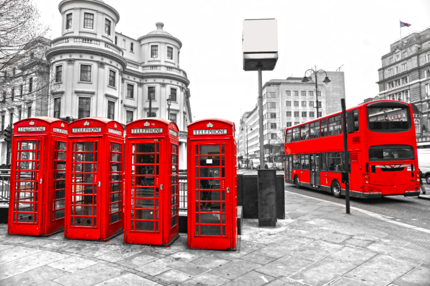 Modern Landscape Canvas Wall Art Print Poster | Home Decor | Stretched 1 Panel - London