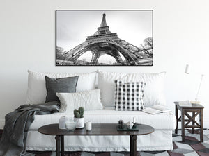 Pine Stretched  Framed 1 Panel - Eiffel Tower