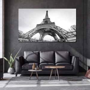 Pine Stretched  Framed 1 Panel - Eiffel Tower