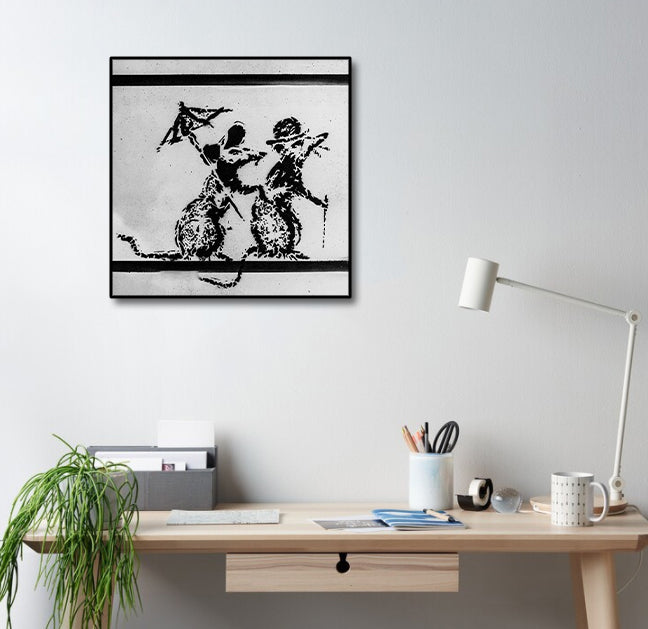 Pine Stretched  Framed 1 Panel - Banksy