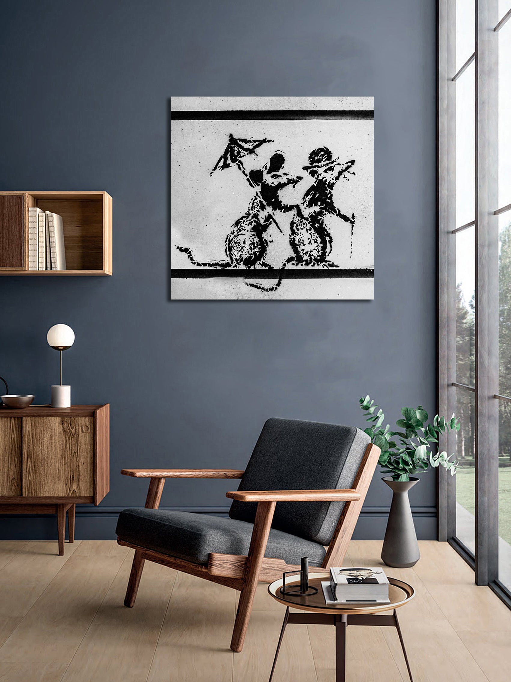Pine Stretched  Framed 1 Panel - Banksy