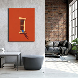 Pine Stretched  Framed 1 Panel - Bold Minimalist - Book Lover