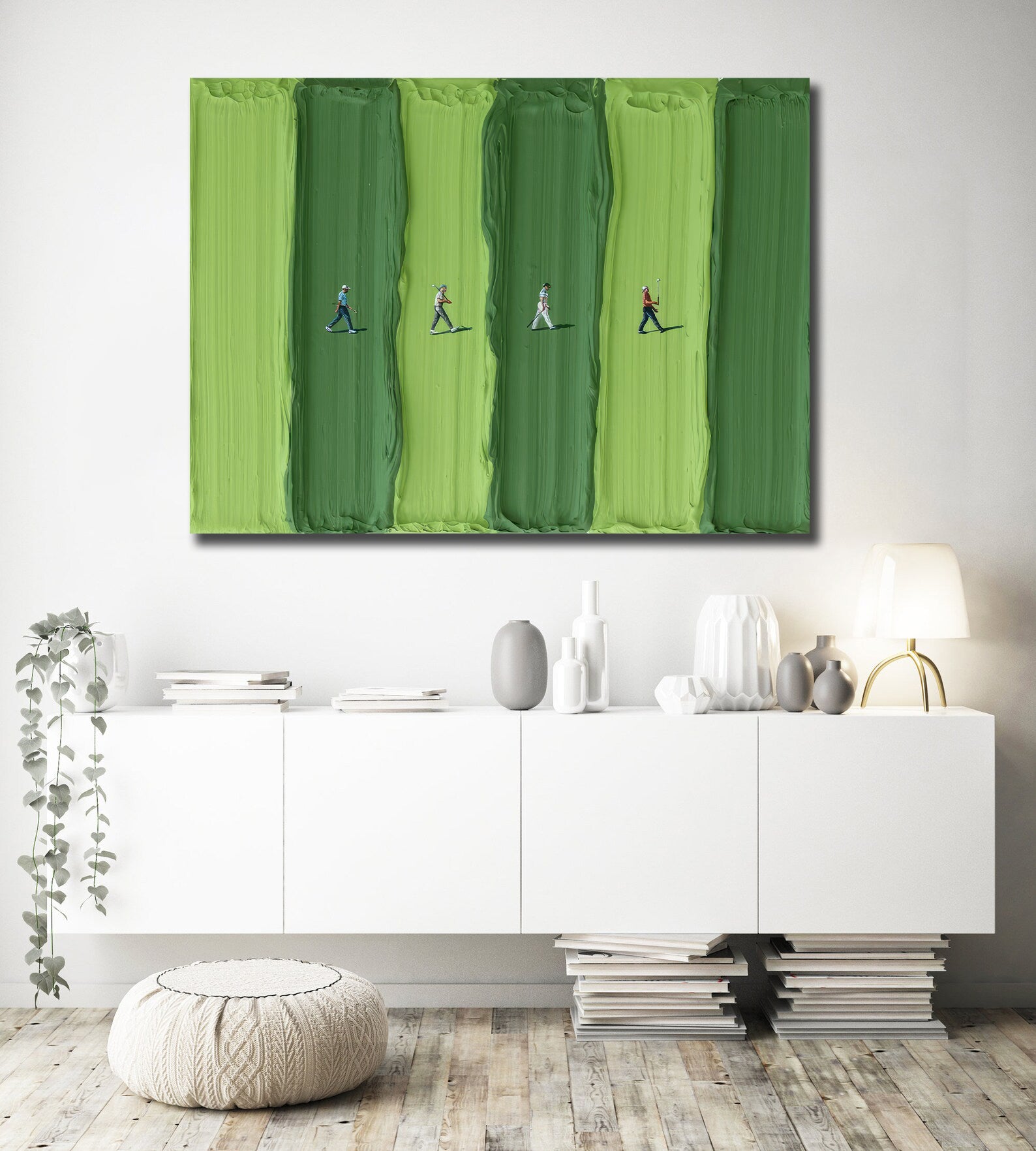 Pine Stretched  Framed 1 Panel - Golf Course