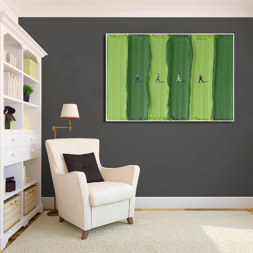 Pine Stretched  Framed 1 Panel - Golf Course