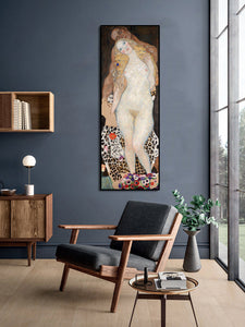 Pine Stretched  Framed 1 Panel - Adam and Eve by Gustav Klimt