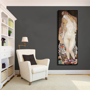 Pine Stretched  Framed 1 Panel - Adam and Eve by Gustav Klimt