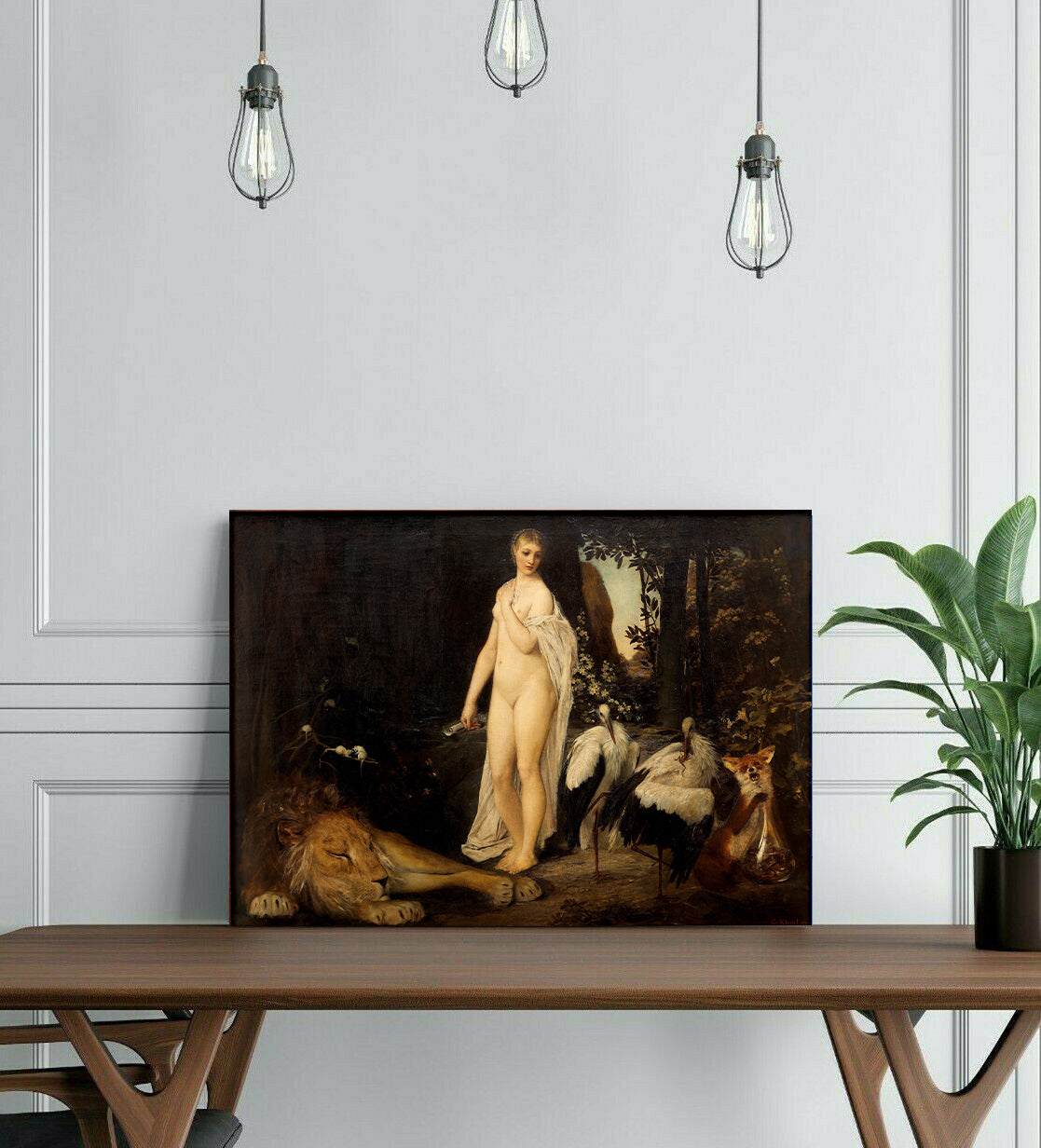 Pine Stretched  Framed 1 Panel - Fable by Gustav Klimt