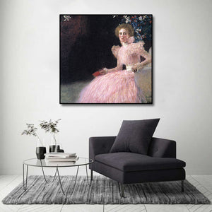 Pine Stretched  Framed 1 Panel - Bildnis Sonja Knips by Gustav Klimt
