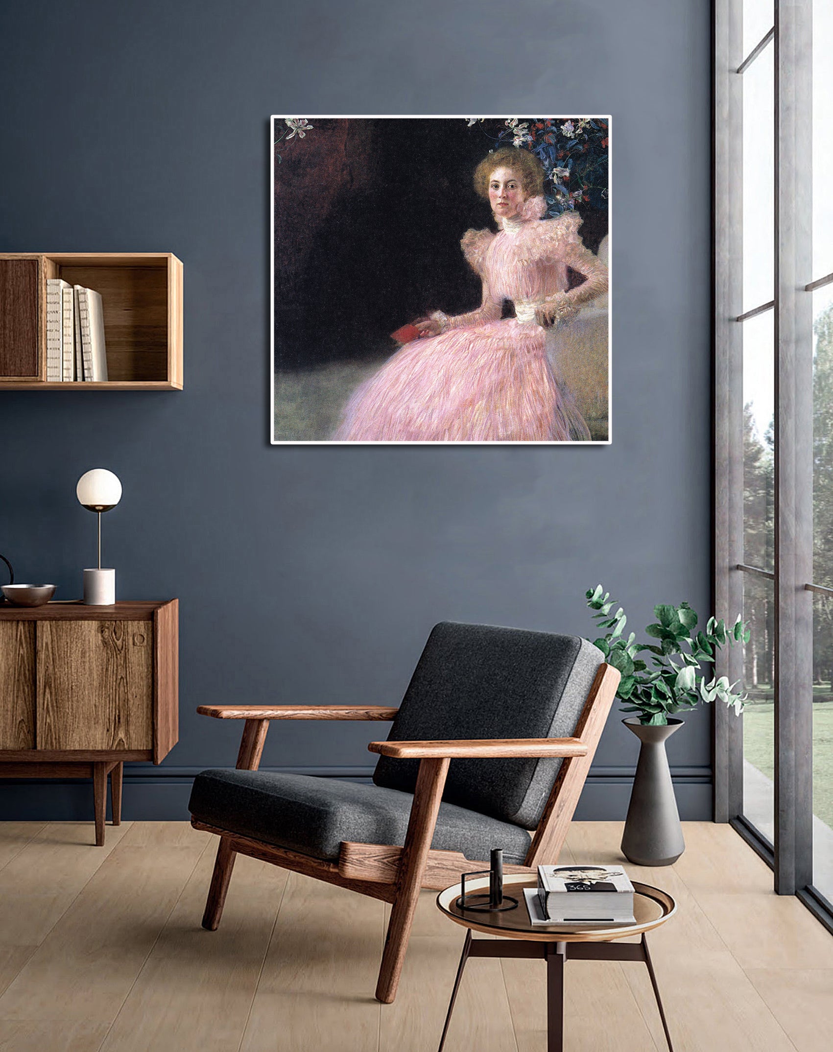 Pine Stretched  Framed 1 Panel - Bildnis Sonja Knips by Gustav Klimt
