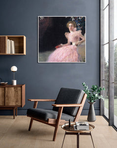 Pine Stretched  Framed 1 Panel - Bildnis Sonja Knips by Gustav Klimt