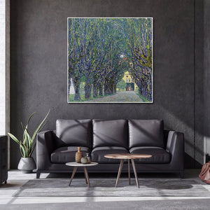 Pine Stretched  Framed 1 Panel - Allee at Schloss Kammer by Gustav Klimt