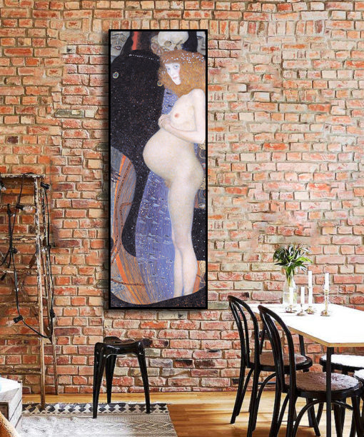 Canvas Wall Art, Classic Fine Art Stretched 1 Panel - Hope by Gustav Klimt