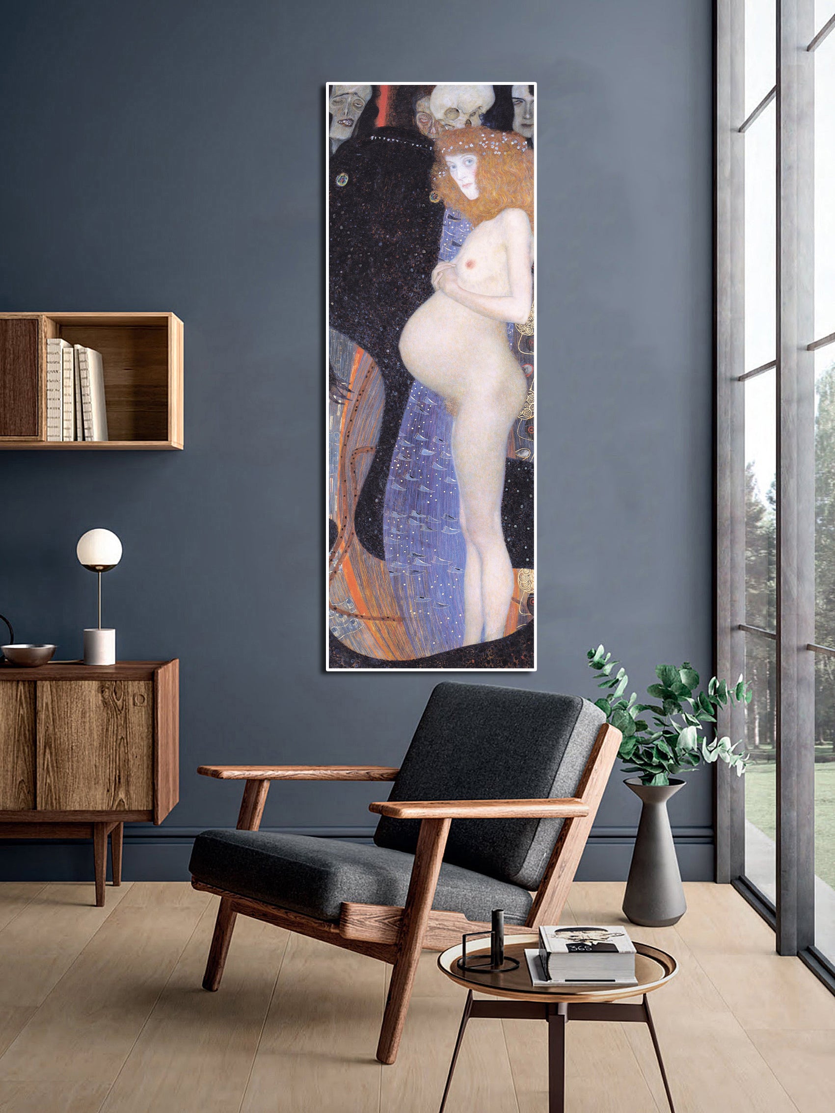 Canvas Wall Art, Classic Fine Art Stretched 1 Panel - Hope by Gustav Klimt