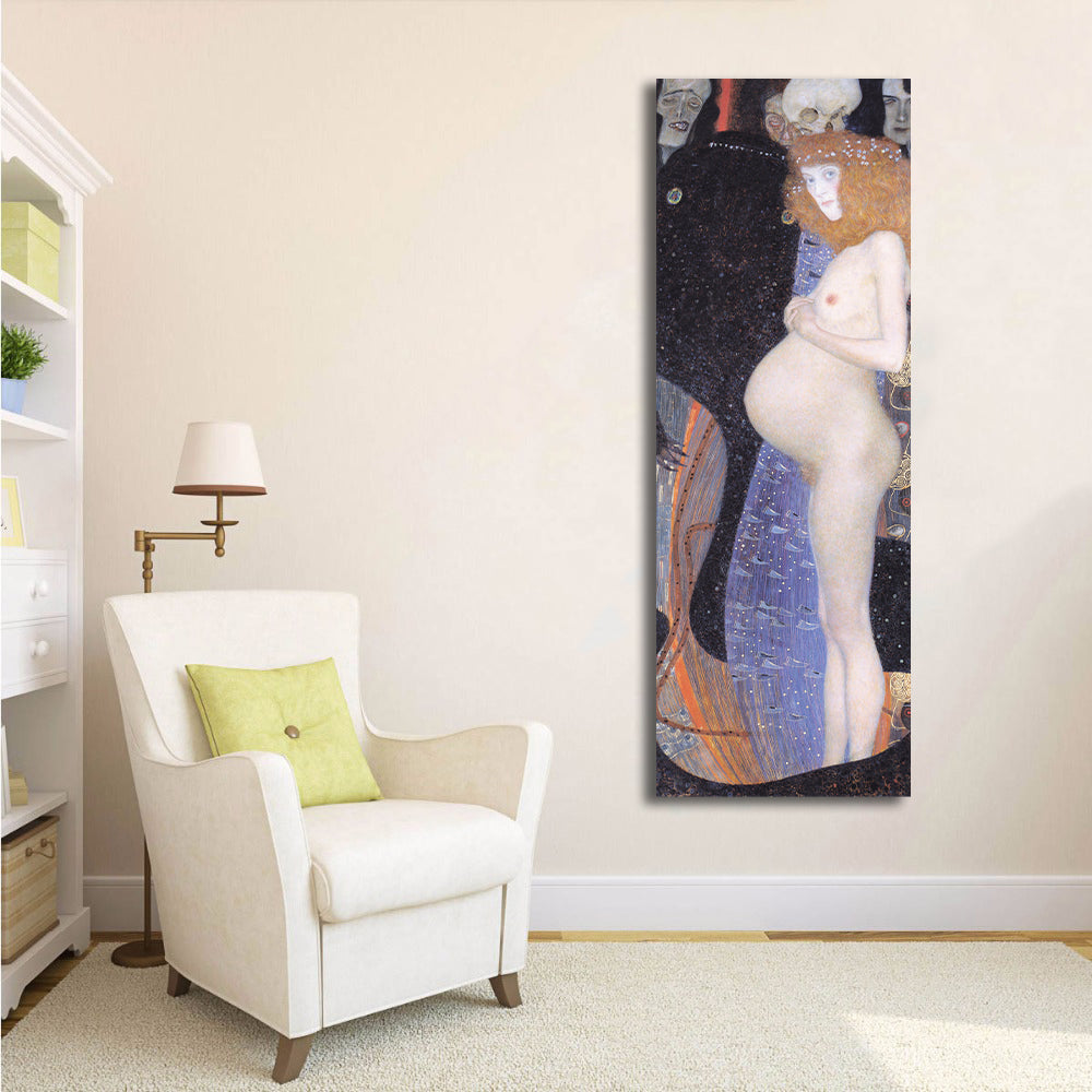 Canvas Wall Art, Classic Fine Art Stretched 1 Panel - Hope by Gustav Klimt