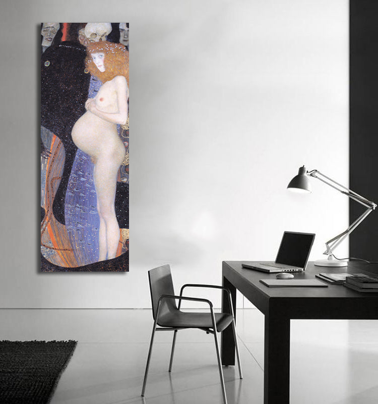 Canvas Wall Art, Classic Fine Art Stretched 1 Panel - Hope by Gustav Klimt