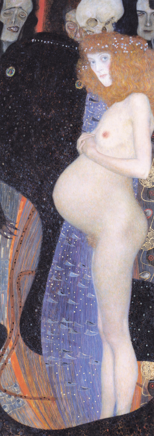 Canvas Wall Art, Classic Fine Art Stretched 1 Panel - Hope by Gustav Klimt