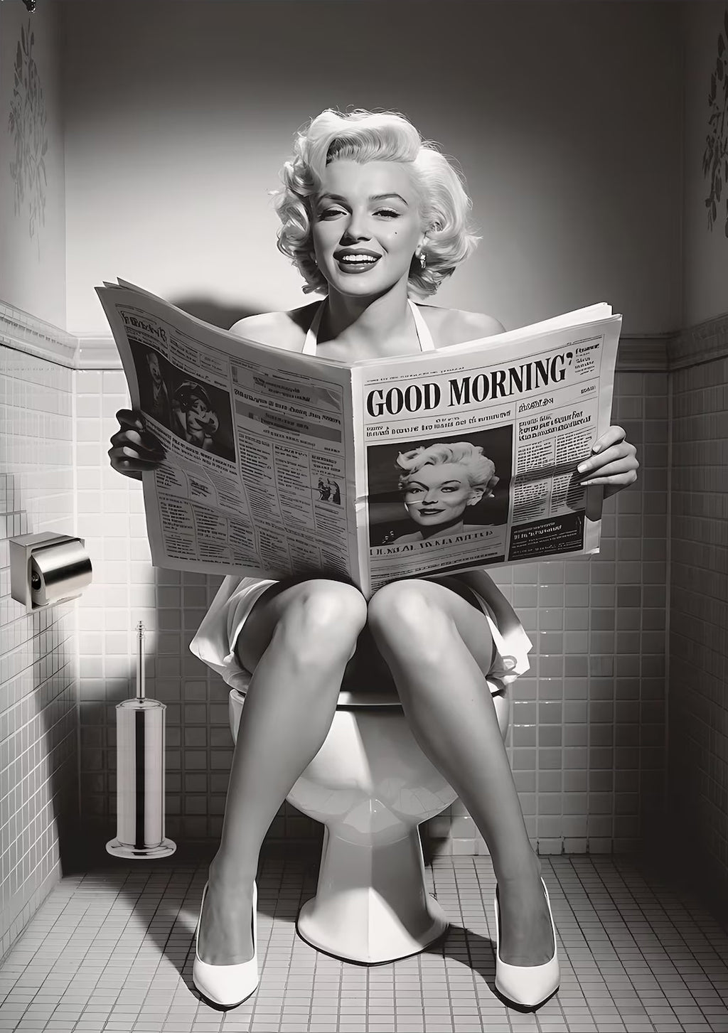 Modern Celebrity Canvas Wall Art Print Poster | Home Decor | Stretched 1 Panel - Marilyn Monroe