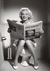 Modern Celebrity Canvas Wall Art Print Poster | Home Decor | Stretched 1 Panel - Marilyn Monroe