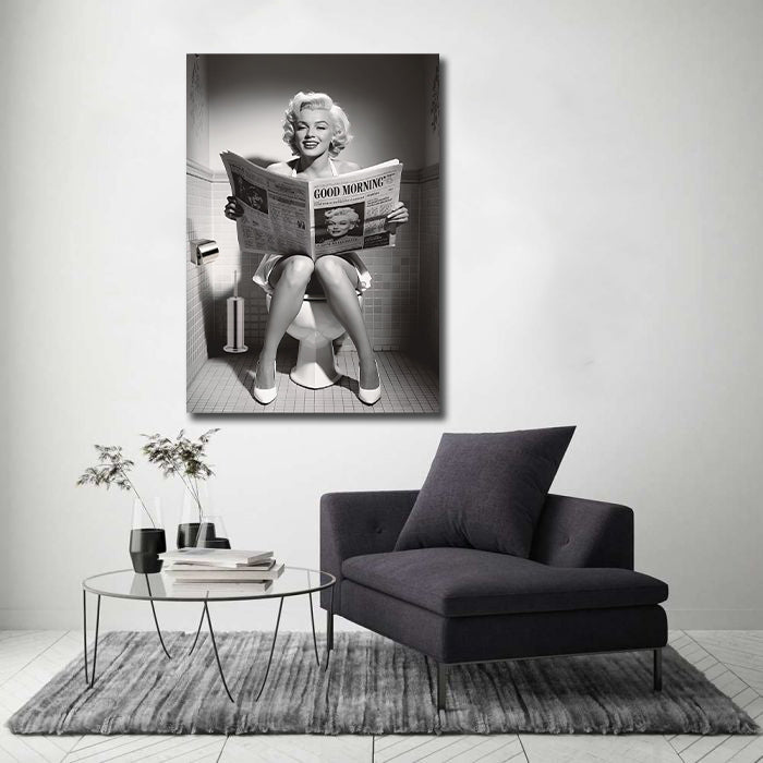 Modern Celebrity Canvas Wall Art Print Poster | Home Decor | Stretched 1 Panel - Marilyn Monroe