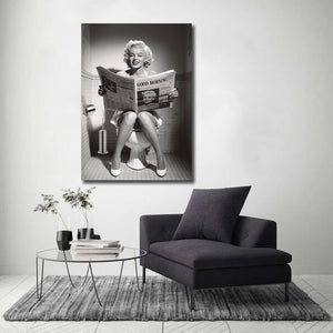 Modern Celebrity Canvas Wall Art Print Poster | Home Decor | Stretched 1 Panel - Marilyn Monroe