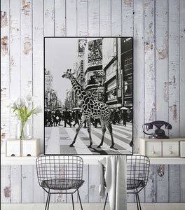 Modern Animal Canvas Wall Art Print Poster | Home Decor | Stretched 1 Panel - City Sightseeing