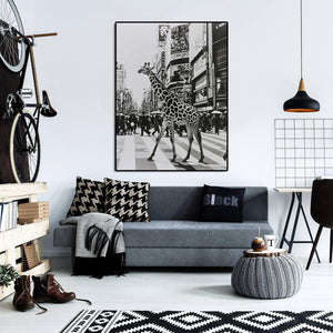 Modern Animal Canvas Wall Art Print Poster | Home Decor | Stretched 1 Panel - City Sightseeing