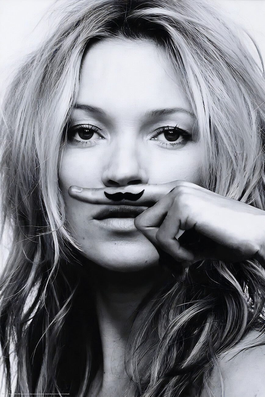 Modern Celebrity Canvas Wall Art Print Poster | Home Decor | Stretched 1 Panel - Kate Moss