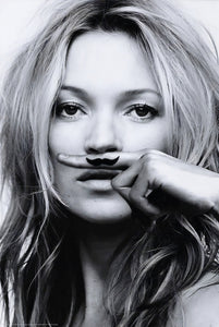 Modern Celebrity Canvas Wall Art Print Poster | Home Decor | Stretched 1 Panel - Kate Moss