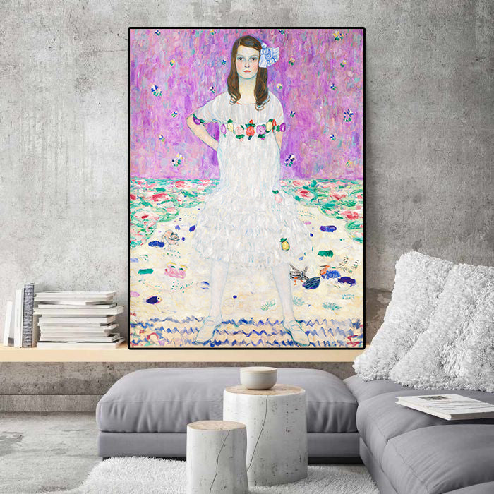 Canvas Wall Art, Classic Fine Art Stretched 1 Panel - Mäda Primavesi by Gustav Klimt