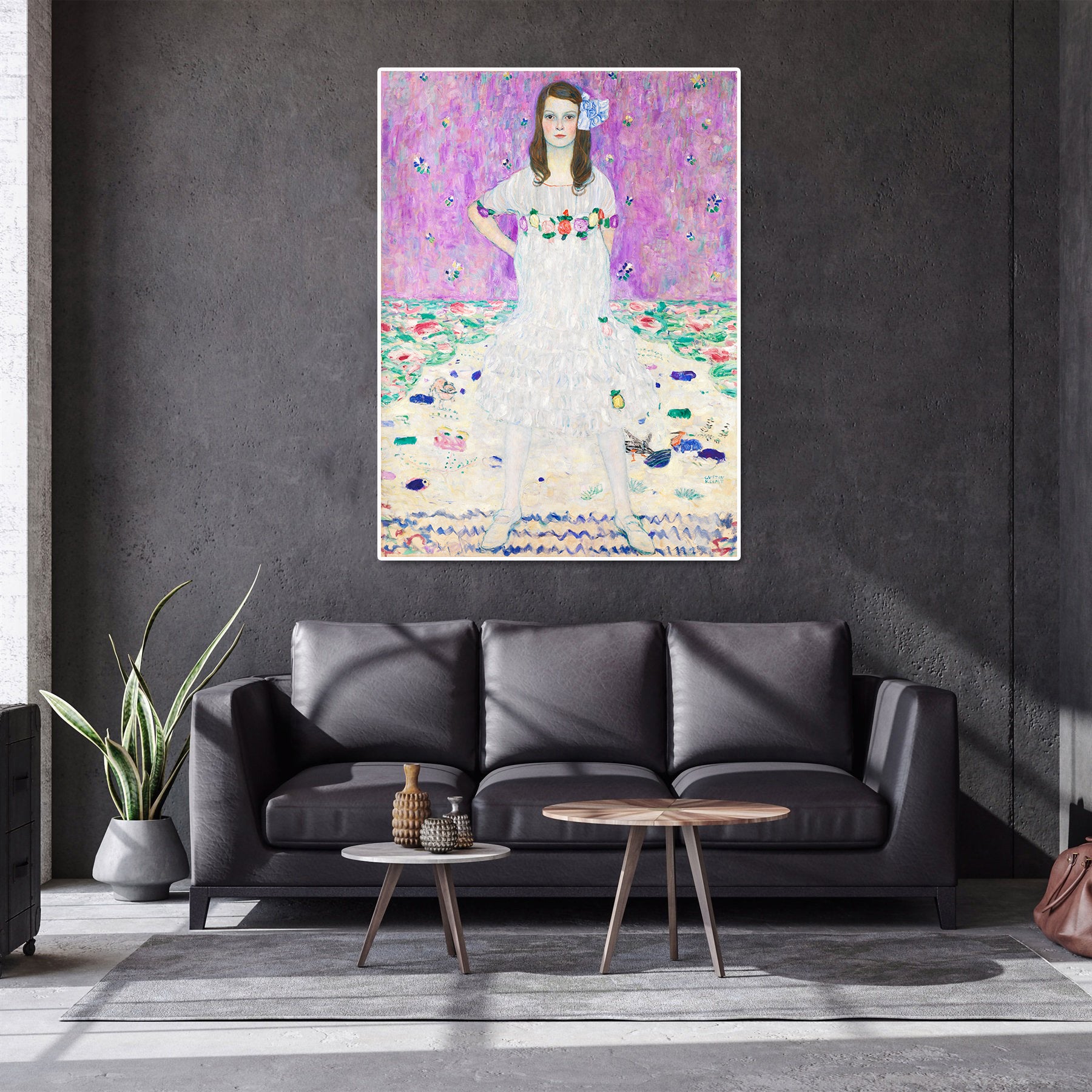 Canvas Wall Art, Classic Fine Art Stretched 1 Panel - Mäda Primavesi by Gustav Klimt