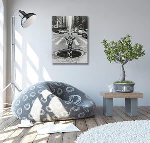 Modern Black and White Animal Modern Canvas Wall Art Print Poster | Home Decor | Stretched 1 Panel - City Sightseeing
